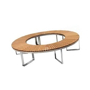 BANC EN AG ET ASSISE EN BOIS TECK